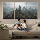 Disney Castle Wall Art Canvas Print, Living Kids Home Room