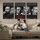 Thinker Quintet Canvas Wall Art – Martin, Obama, Malcolm X,
