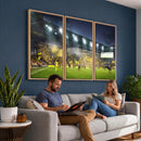 Columbus Crew Stadium Match Triple Canvas Wall Art - Dynamic