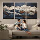 Rustic Mountain Landscape Wall Art Canvas Print – Framed 3D