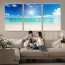 Blue Ocean Wall Art Canvas Print - Tranquil Ocean Paradise