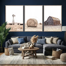 Rustic Farmhouse Wall Art Set of 3 – Country Barn and Wheat by MyGreatCanvas | Canvas Wall Art Prints | Photo Prints & Wall Decor