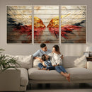 Abstract Angel Wings Canvas Wall Art – Framed and Ready to