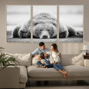 Resting Grizzly Bear Wall Art Canvas Print – Majestic Lazy by MyGreatCanvas | Canvas Wall Art Prints | Photo Prints & Wall Decor