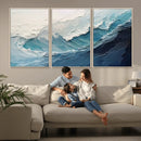 Ocean Wave Canvas Wall Art Print – Coastal Living Room Large