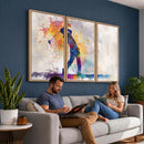 Watercolor Golf Swing Wall Art Canvas Print | Vibrant