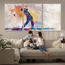 Watercolor Golf Swing Wall Art Canvas Print | Vibrant
