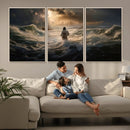 Jesus Walking on Water Wall Art Canvas Print - Religious