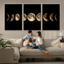 Phases of the Moon Wall Art | Canvas Print for Modern Wall by MyGreatCanvas | Canvas Wall Art Prints | Photo Prints & Wall Decor