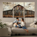 Rustic Barn Wall Art | Farmhouse Wall Decor Canvas Print |