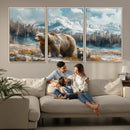 Bear and Baby Bear Wall Art Canvas Print