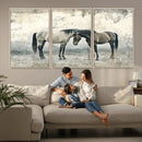 Chines Style Majestic Horses Wall Art | Ready to Hang and