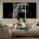 Bear Canvas Print | Wildlife Wall Art for Cabin Decor |