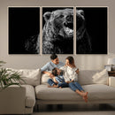Bear Canvas Print | Wildlife Wall Art for Cabin Decor |