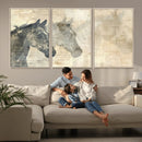 Abstract Horse Canvas Print | Modern Farmhouse Wall Art |