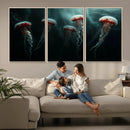 Abstract Jellyfish Wall Art Canvas Print