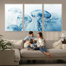 Blue Jellyfish Wall Art Canvas Print