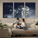 Jellyfish Wall Art Canvas Print, Modern Abstract Jellyfish
