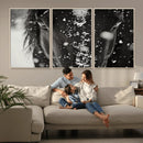 Winter Horse Snow Wall Art Canvas Print