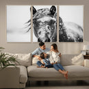 Western Wall Art | Black and White Winter Horse Wall Art | by MyGreatCanvas | Canvas Wall Art Prints | Photo Prints & Wall Decor