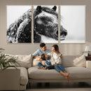 Winter Horse Canvas Print | Large 3-Panel Black White Equine by MyGreatCanvas | Canvas Wall Art Prints | Photo Prints & Wall Decor
