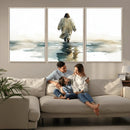 Abstract Jesus Wall Art Canvas Print, Christian Wall Art,