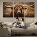 Longhorn Bull Wall Art | Canvas Print | Ready to Hang | by MyGreatCanvas | Canvas Wall Art Prints | Photo Prints & Wall Decor