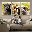 Curious Cows Farmhouse Wall Art | Ready to Hang and Framed