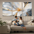 White and Gold Floral Canvas Wall Art - Framed and Ready to by MyGreatCanvas | Canvas Wall Art Prints | Photo Prints & Wall Decor