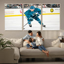 San Jose Sharks Ice Hockey Player Wall Art Canvas Print