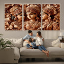 Indian Woman Statue Wall Art Canvas Print