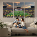 University of Michigan Wolverines Print Canvas, Football