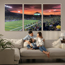 Eugene Autzen Stadium Canvas Wall Art Print – Sunset Over
