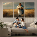 Jesus Shepherd Wall Art | Ready to Hang Triptych Canvas of