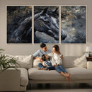 Large Abstract Horse Wall Art Canvas Print | Farmhouse Wall