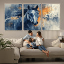 Abstract Blue Horse Wall Art Print Canvas | Horse Wall Art by MyGreatCanvas | Canvas Wall Art Prints | Photo Prints & Wall Decor