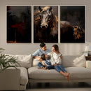 Abstract Black Horse Canvas Print for Farmhouse Wall Art | by MyGreatCanvas | Canvas Wall Art Prints | Photo Prints & Wall Decor