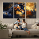 Abstract Horse Art Print - Abstract Canvas Wall Art |