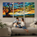 Mosaic Tree Wall Art | Ready to Hang Stained Glass Style by MyGreatCanvas | Canvas Wall Art Prints | Photo Prints & Wall Decor