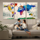 World Map Canvas Print – Framed Travel Map Wall Art for by MyGreatCanvas | Canvas Wall Art Prints | Photo Prints & Wall Decor
