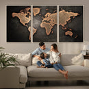 World Map Canvas Print – Framed Travel Map Wall Art for