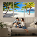 Blue Beach and Sea Wall Art Canvas Print by MyGreatCanvas | Canvas Wall Art Prints | Photo Prints & Wall Decor