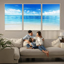 Beach Scene Canvas Wall Art Print – Tranquil Ocean Horizon by MyGreatCanvas | Canvas Wall Art Prints | Photo Prints & Wall Decor