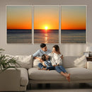 Golden Horizon Sunset Over Ocean Wall Art Canvas Print – by MyGreatCanvas | Canvas Wall Art Prints | Photo Prints & Wall Decor