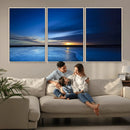 Blue Sunset Ocean Canvas Wall Art Print – Serene Coastal by MyGreatCanvas | Canvas Wall Art Prints | Photo Prints & Wall Decor
