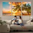 Tropical Sunset Beach Canvas Wall Art Print – Vibrant Palm by MyGreatCanvas | Canvas Wall Art Prints | Photo Prints & Wall Decor