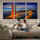Large Wall Art San Francisco Canvas Print - Wonderful Golden