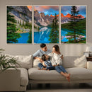 Canadian Rockies Moraine Lake Wall Art Canvas Print, Pine