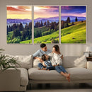 Green Hills and Sunset Wall Art Print - Scenic Landscape by MyGreatCanvas | Canvas Wall Art Prints | Photo Prints & Wall Decor