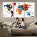 World Map Canvas Print – Framed Travel Map Wall Art for by MyGreatCanvas | Canvas Wall Art Prints | Photo Prints & Wall Decor